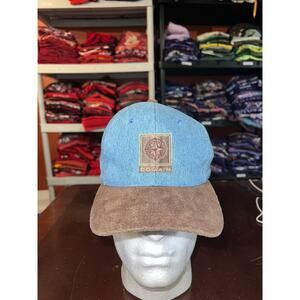 Vintage Mary Kay Hat Domain Cologne Denim Blue Cap Headwear Blue Brown OS